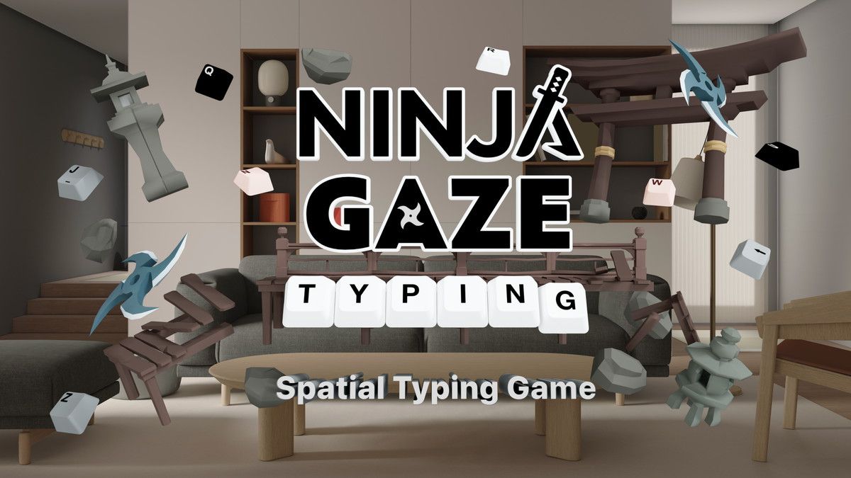 Apple Vision Pro向け空間ゲイズタイピングゲーム「Ninja Gaze Typing」