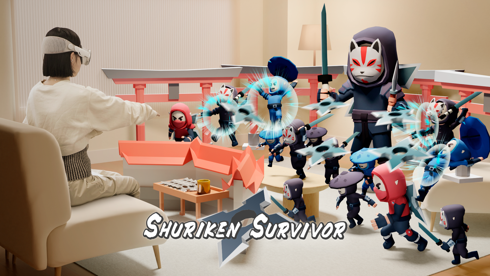 Apple Vision Pro向け空間シューティングゲーム「Shuriken Survivor」